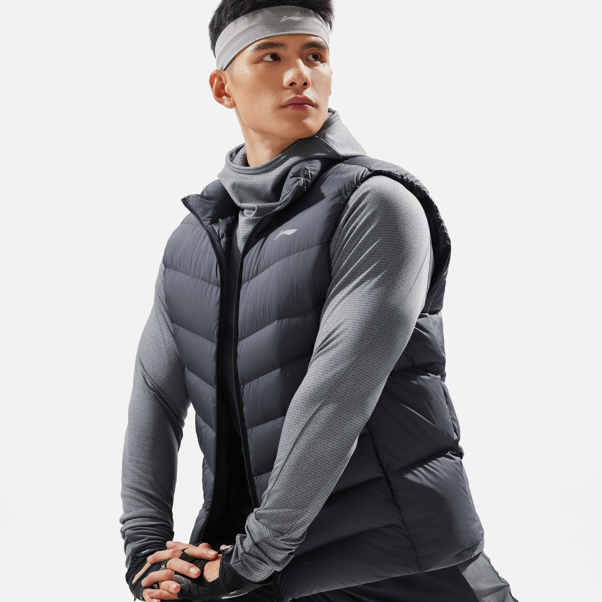 Li-Ning donsbodywarmer - Casual Black