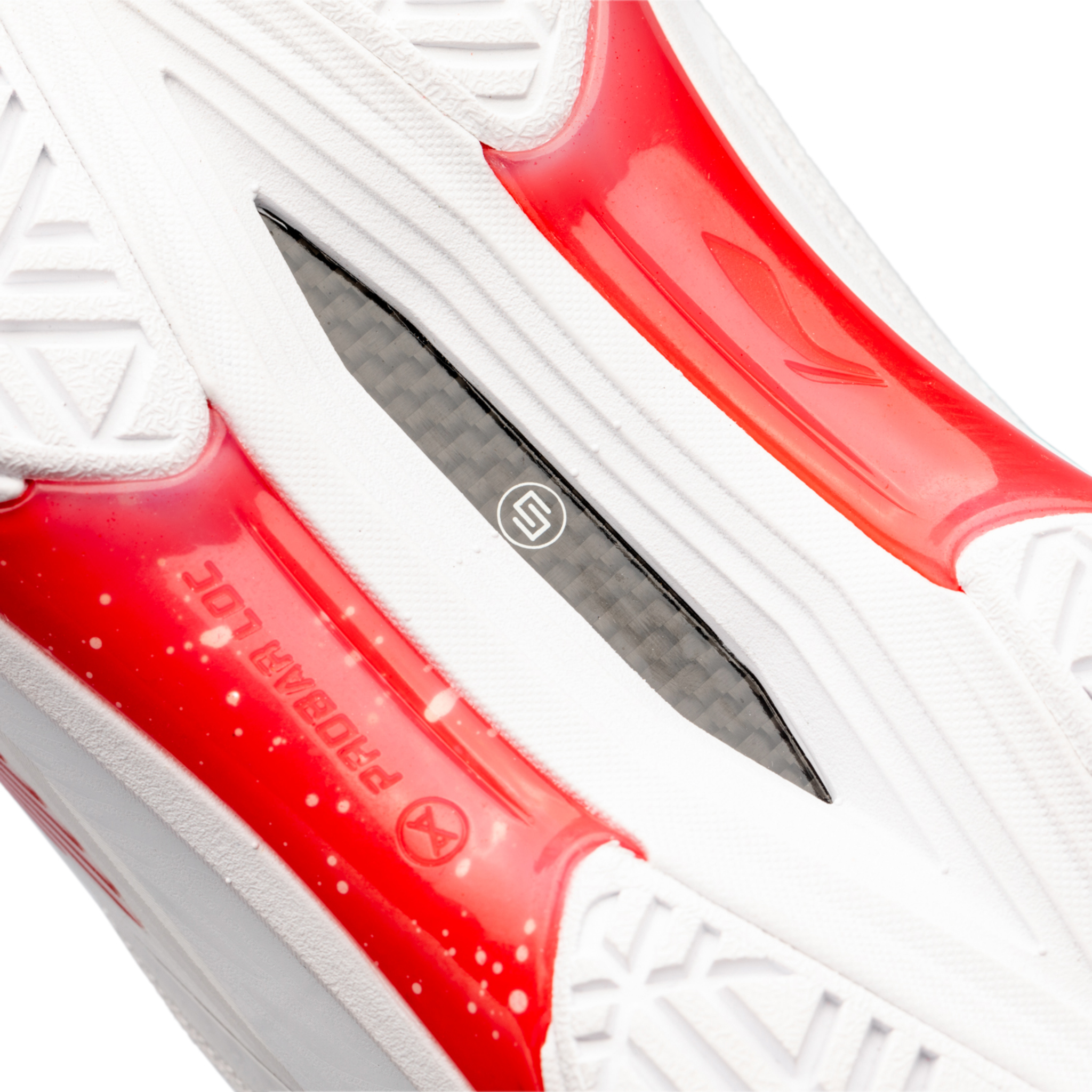Li-Ning Mirage SE White Red badmintonsko med god stabilitet