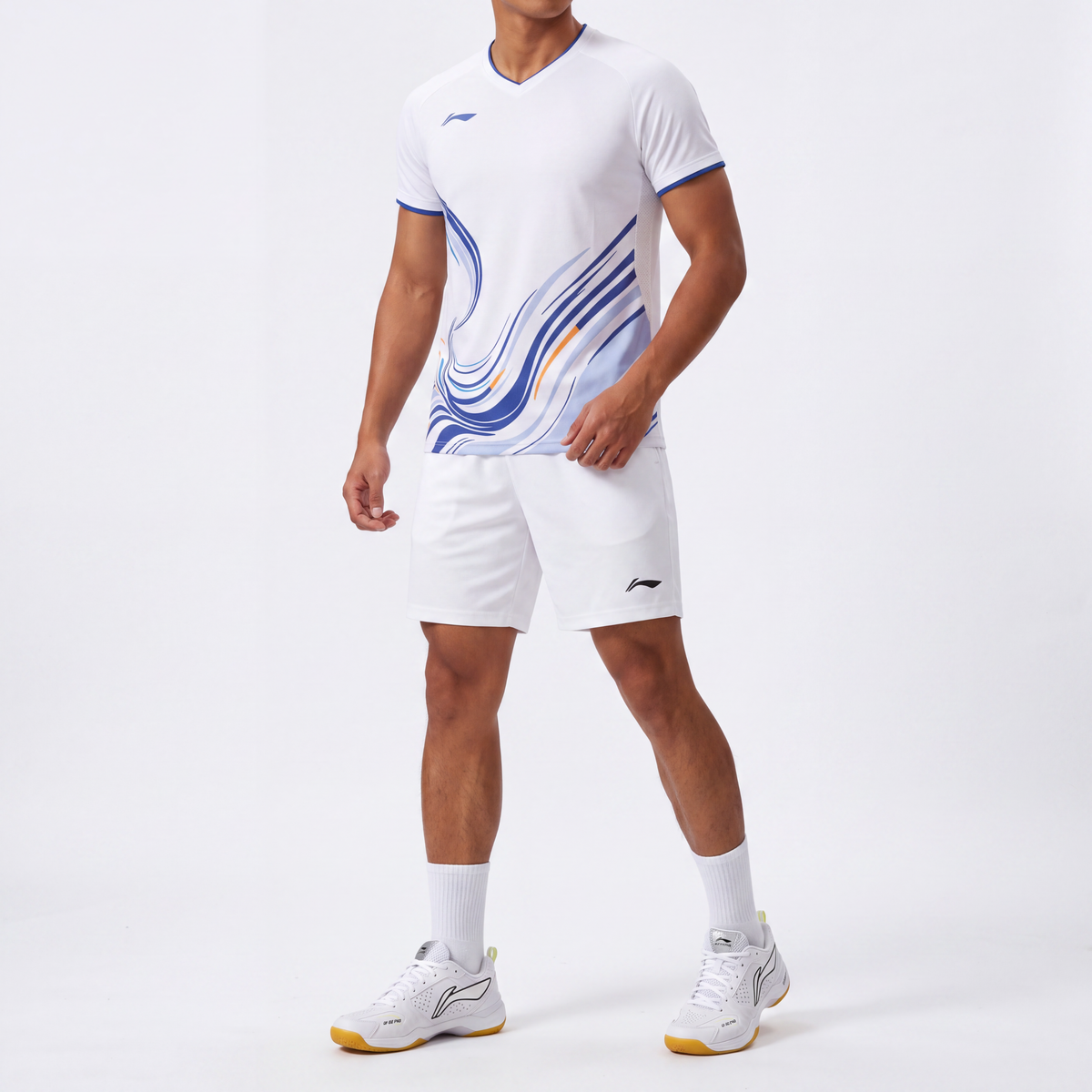Li-Ning Wave Stripes wit uniseks