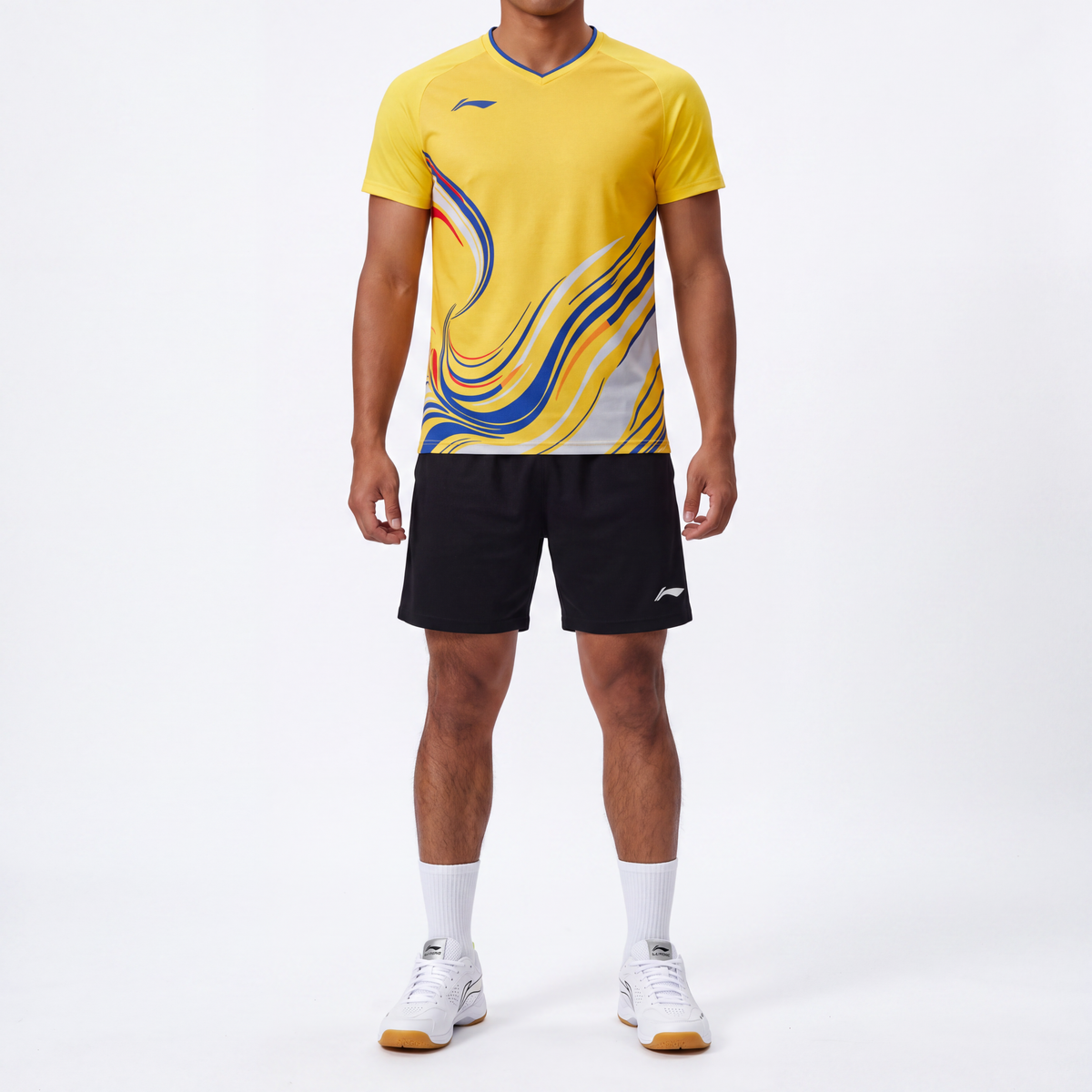Li-Ning Wave Stripes geel uniseks