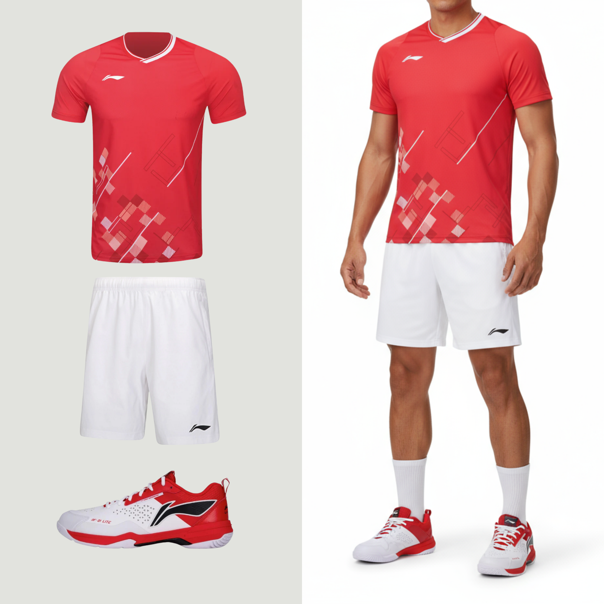 Li-Ning Matrix rood unisex