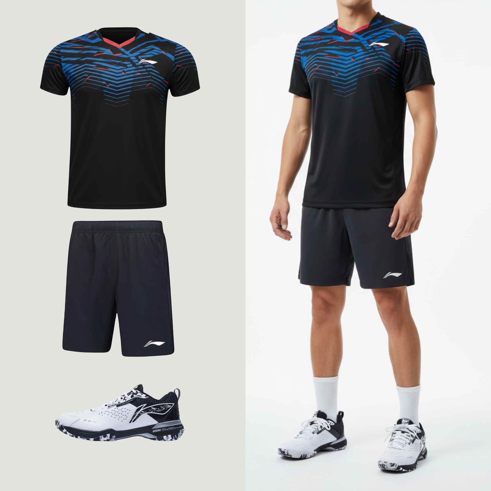Li-Ning Champion zwarte streep unisex