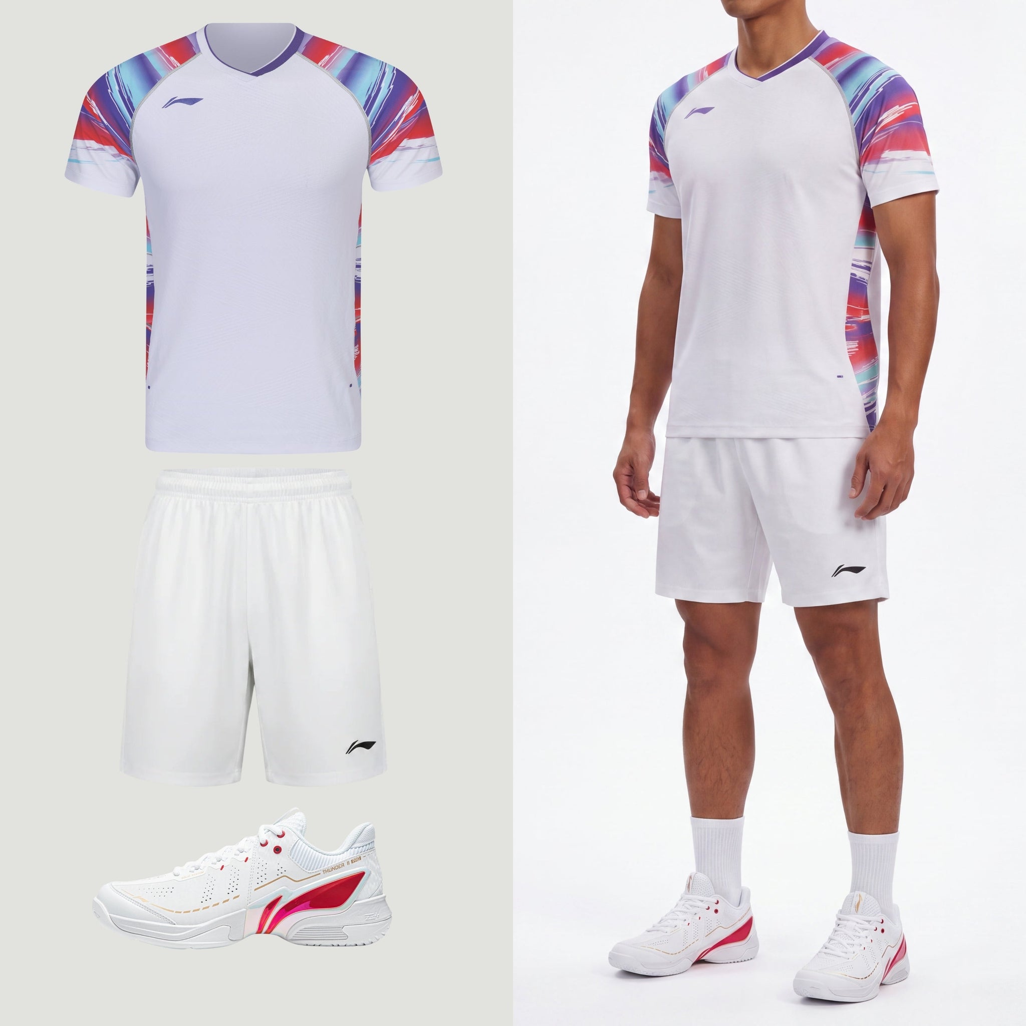 Li-Ning Polar Stripes wit unisex