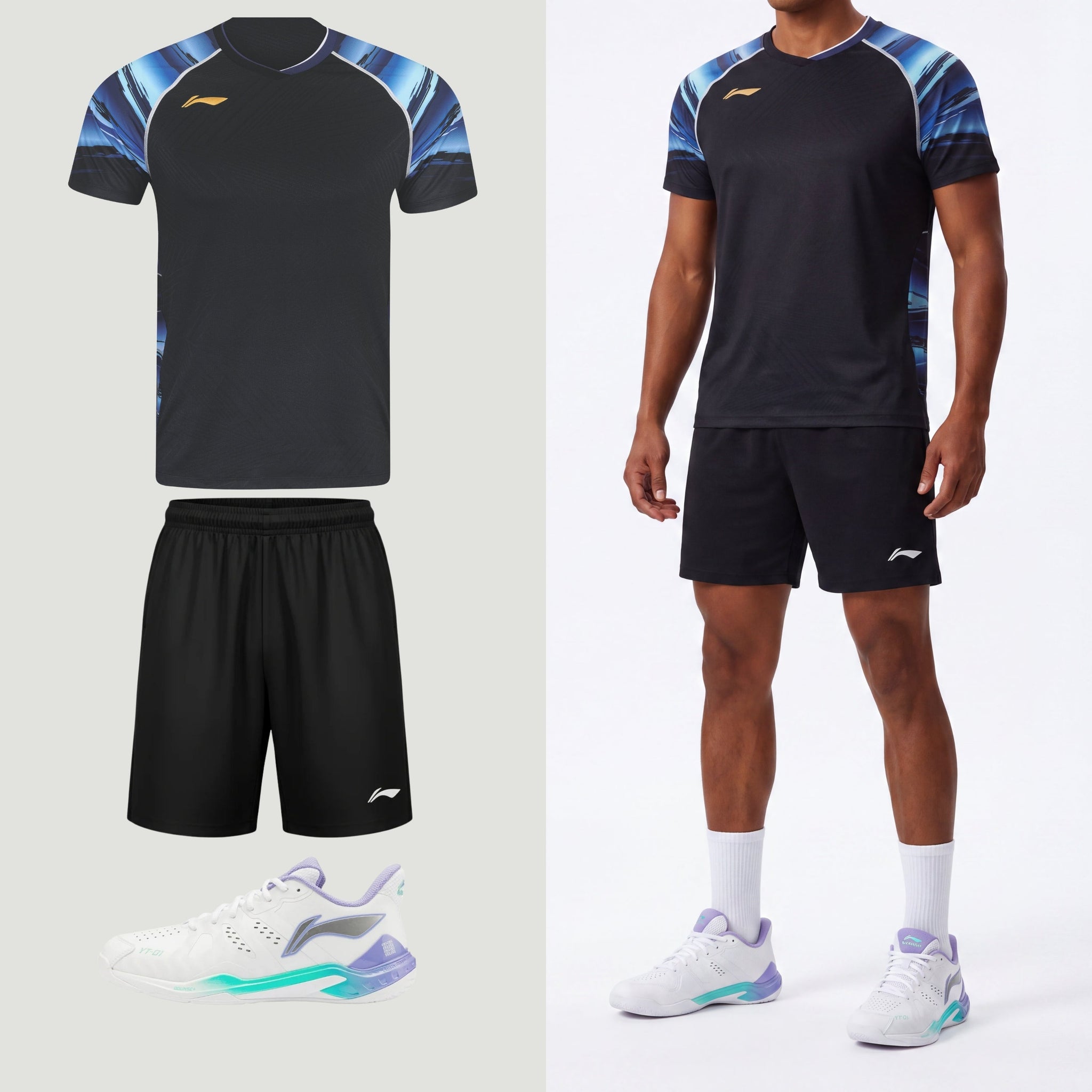 Li-Ning Polar Stripes zwart unisex