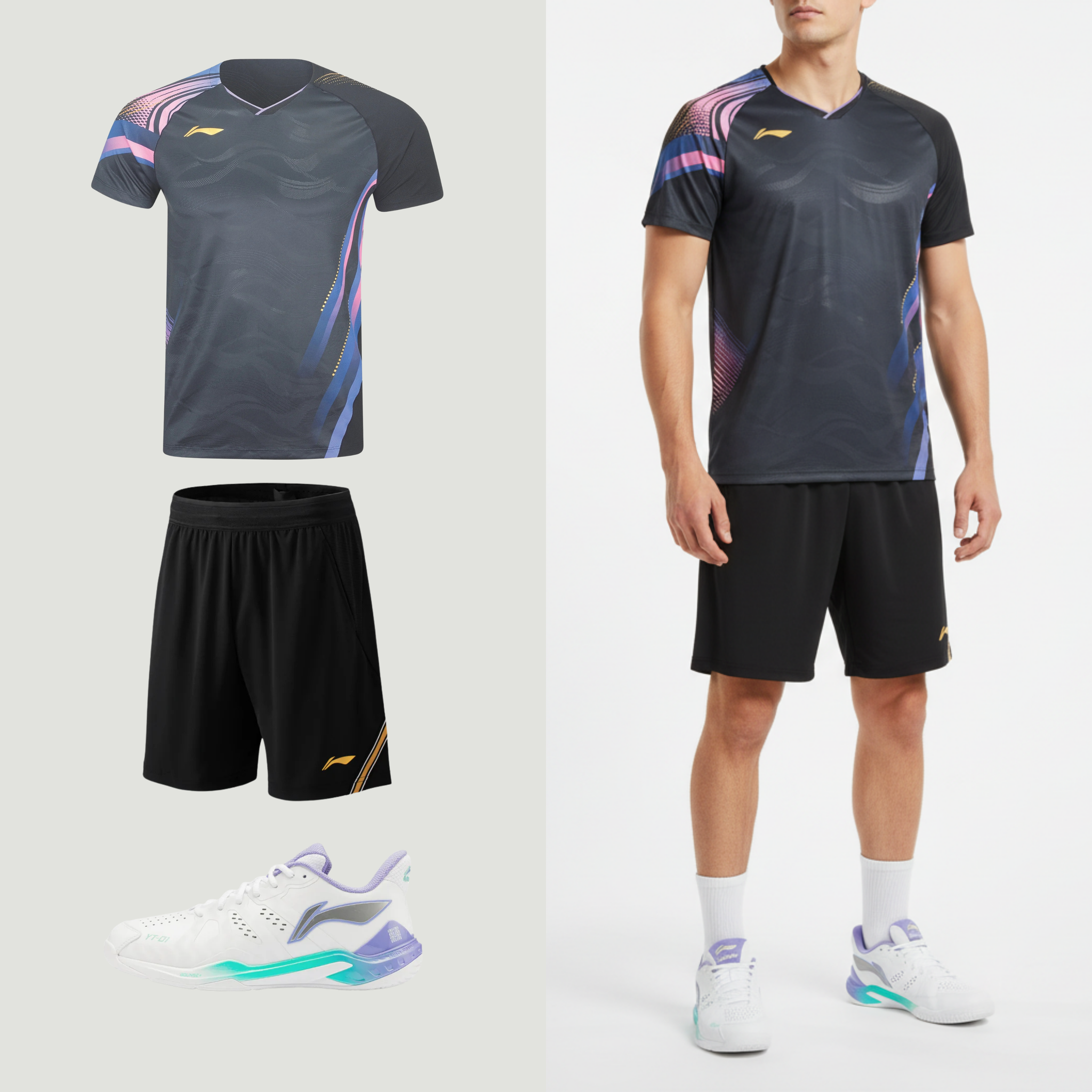 Li-Ning Side Effect zwart unisex