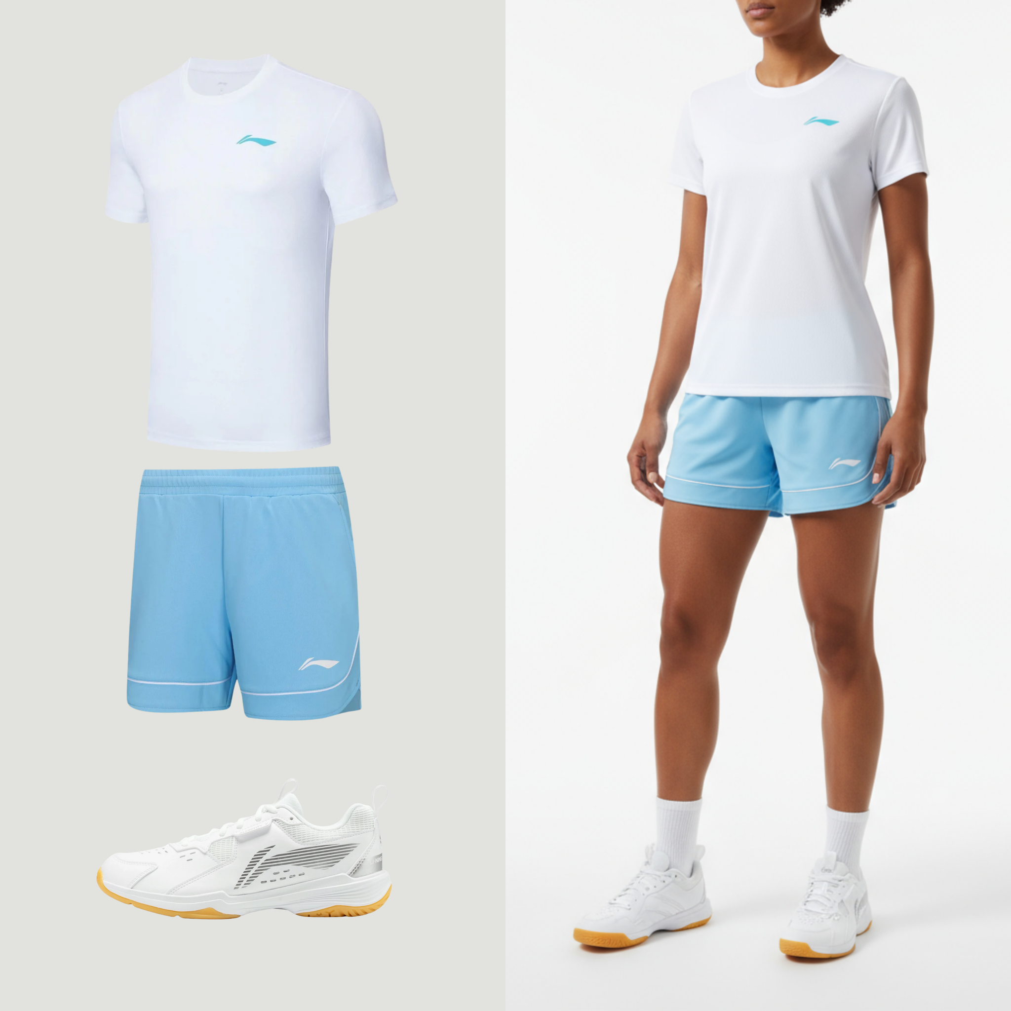 Li-Ning Single Stripe blauw dames