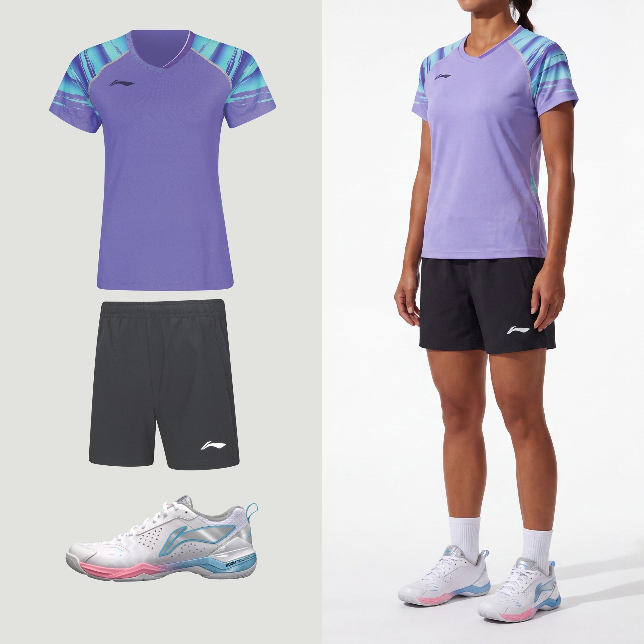 Li-Ning Polar Stripes paars dames