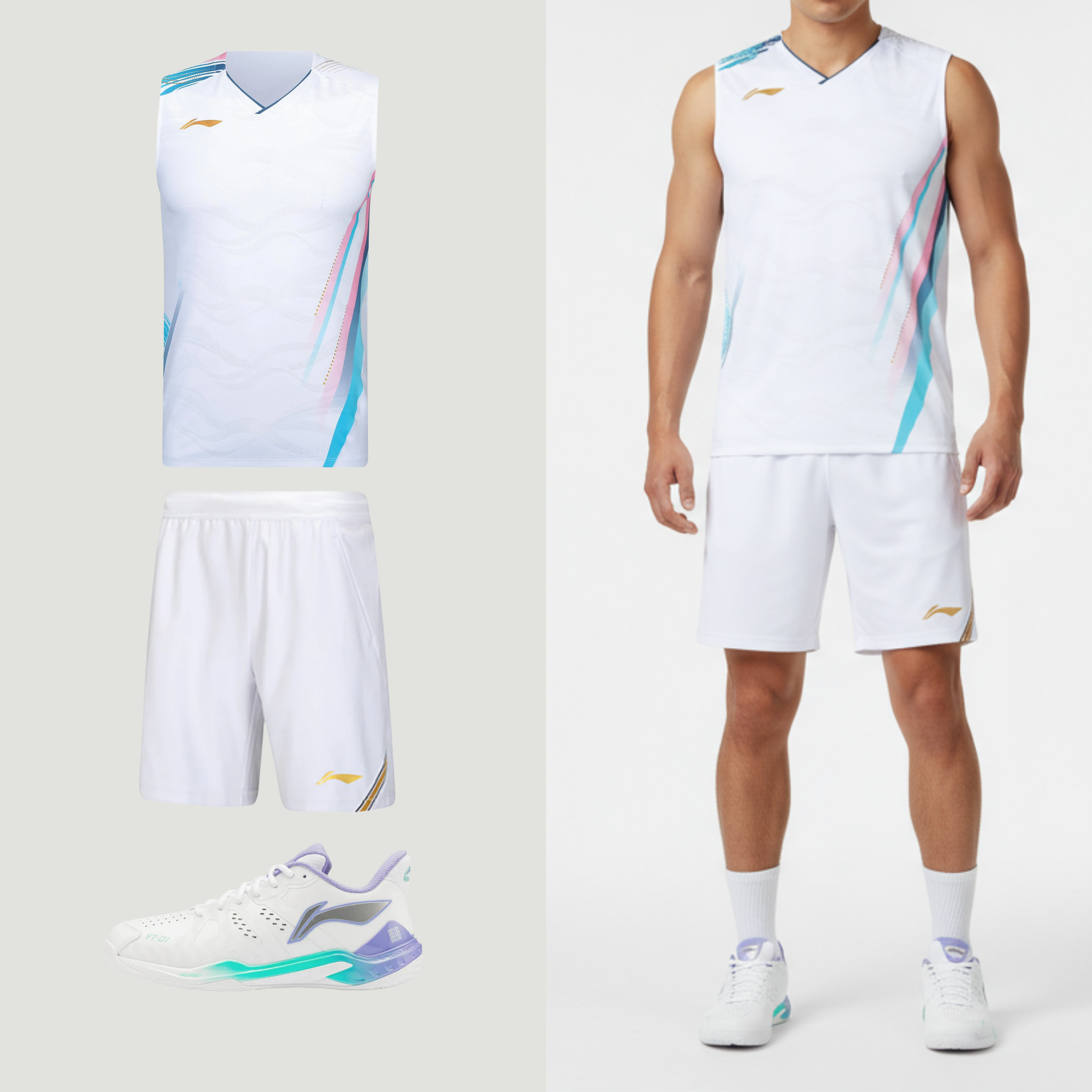 Li-Ning Side Effect witte tanktop